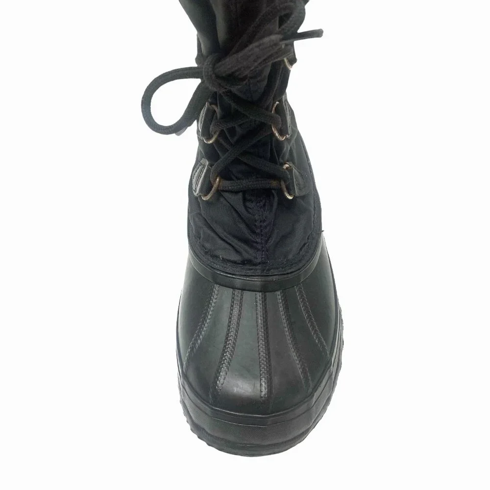 Vintage SOREL Snowlion‎ Black Insulated Waterproof Snow Boots